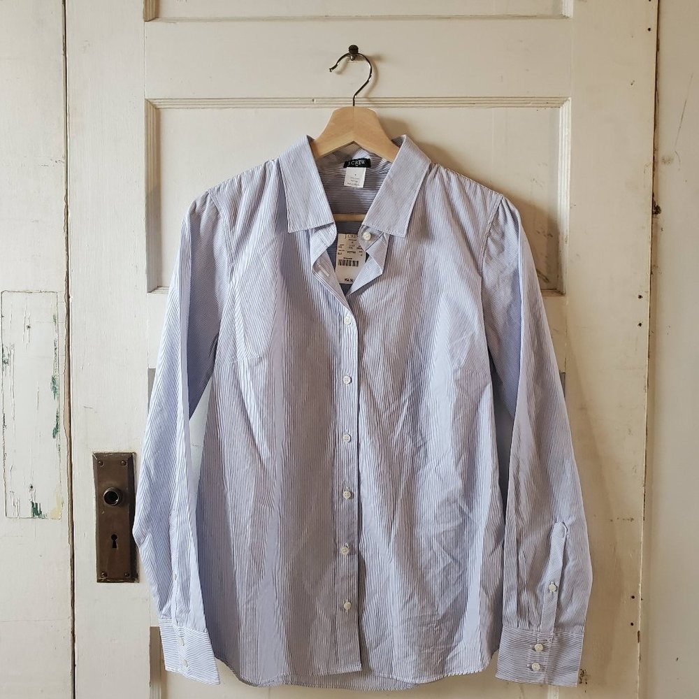 J CREW Thin Pinstripe Dress Shirt NEW with Tag